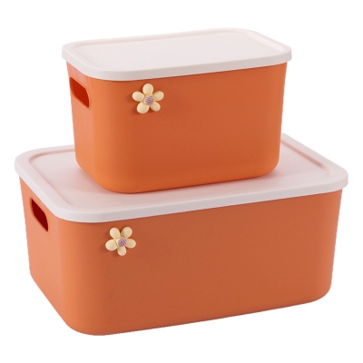 PP Storage Box, Large Capacity Lidded Carry Handle Box for Home Bathroom Item Organization 6012-6016