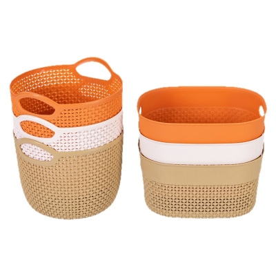 Department Store Plastic Hollow Handheld Desktop Storage Basket Bathroom Cosmetics Storage Basket Miscellaneous Home Snacks Toy Basket